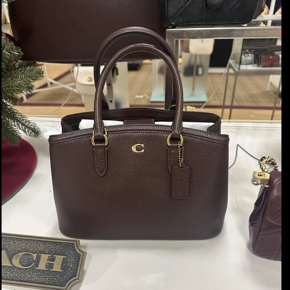 Coach Legacy Medium Pebbled Leather Carryall 28 in Maple - Picture 2 of 5